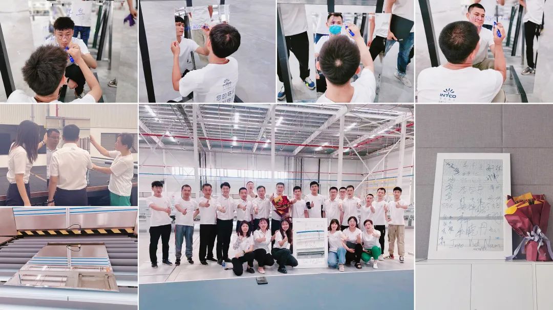 越南首片磨边镜生产现场